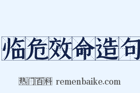 临危效命造句是什么意思的图片